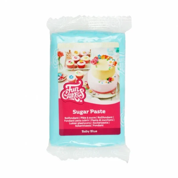 Pâte à Sucre Bleu Layette 250g Funcakes 1