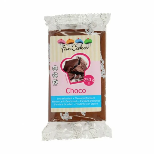 Pâte à Sucre goût Chocolat 250g Funcakes 1