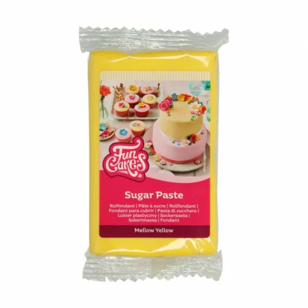 Pâte à Sucre Jaune 250g Funcakes 1