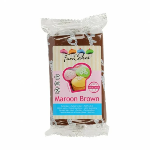 Pâte à Sucre Marron 250g Funcakes 1