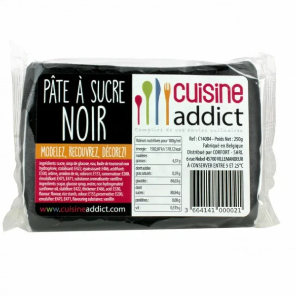 Pâte à Sucre Noir 250g Cuisineaddict 1
