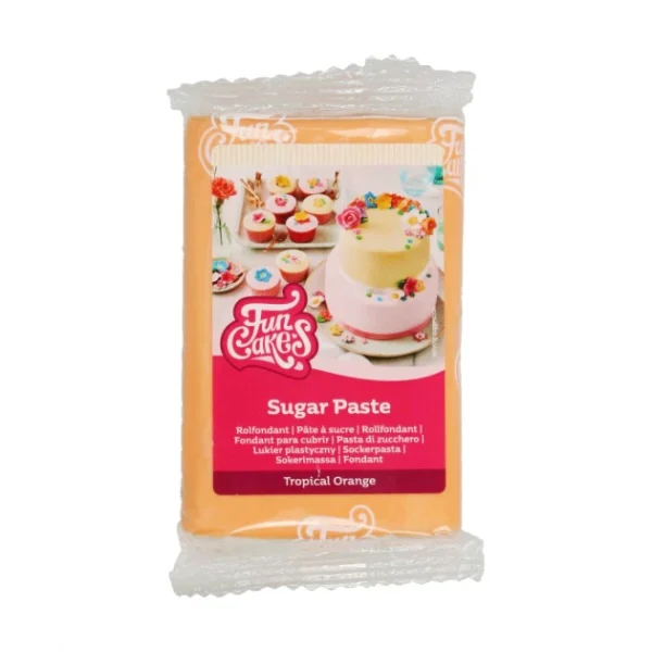 Pâte à Sucre Orange Tropicale 250g Funcakes 1