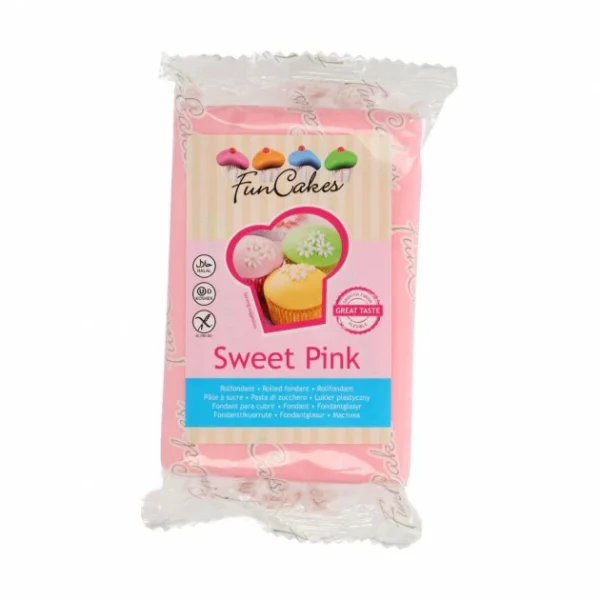Pâte à sucre Rose Clair 250g Funcakes 1