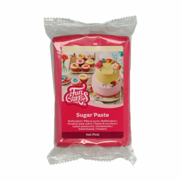 Pâte à Sucre Rose Framboise 250g Funcakes 1