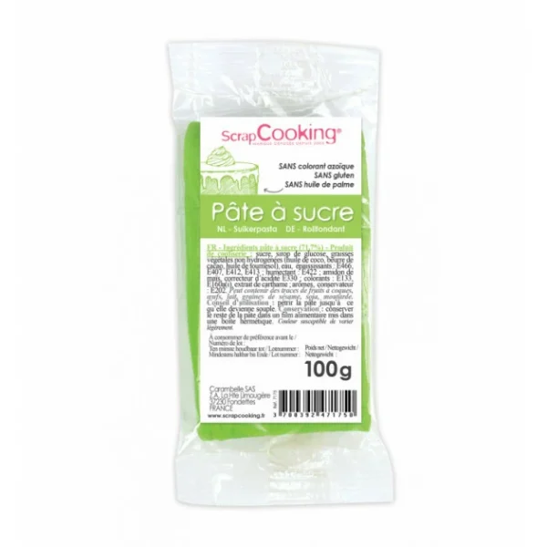 Pâte à Sucre Vert Clair 100 g Scrapcooking 1