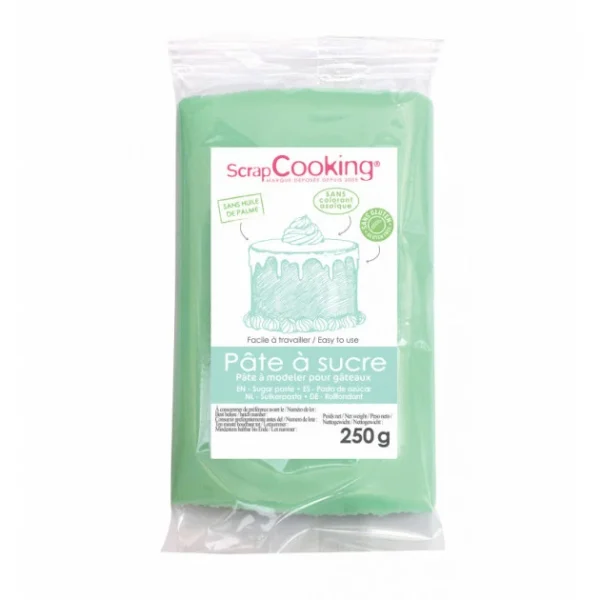 Pâte à Sucre Vert d’eau 250g Scrapcooking 1