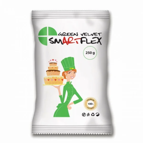 Pâte à Sucre Vert Green Velvet 250g Smartflex 1