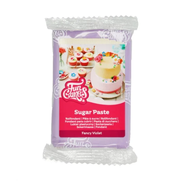 Pâte à Sucre Violette 250g Funcakes 1