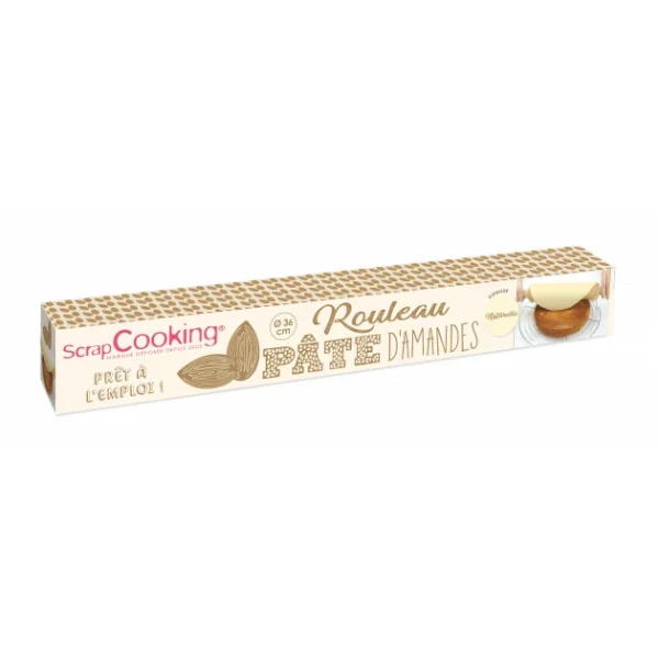 Pâte d’Amande Naturelle en Rouleau ⌀ 36 cm 300g Scrapcooking 1