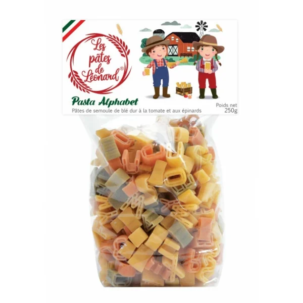 LES PATES DE LEONARD Pâtes Italiennes Alphabet 250 G Les Pâtes De Léonard 1
