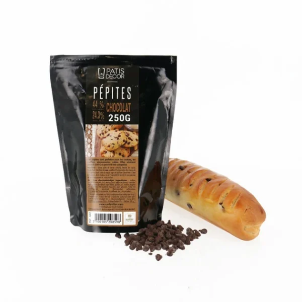 Pépites de Chocolat Noir Sicao 250 g Patisdécor 1