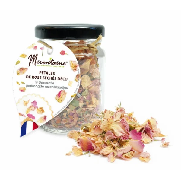 Pétales De Rose Séchées Alimentaires 4,5 G Mirontaine 1