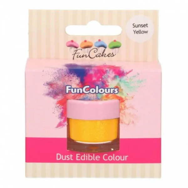 Poudre Comestible Jaune Orangé 2,5 G FunCakes 1