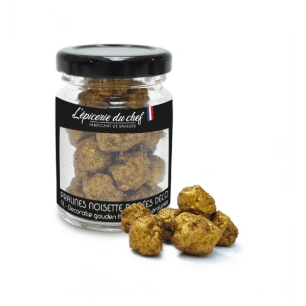 Pralines Noisette Dorées Décoratives 45 g L’Epicerie du chef 1