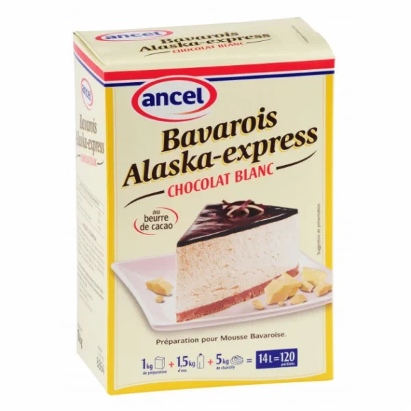 Prép. bavarois Alaska-Express Cacao blanc 1 kg 1