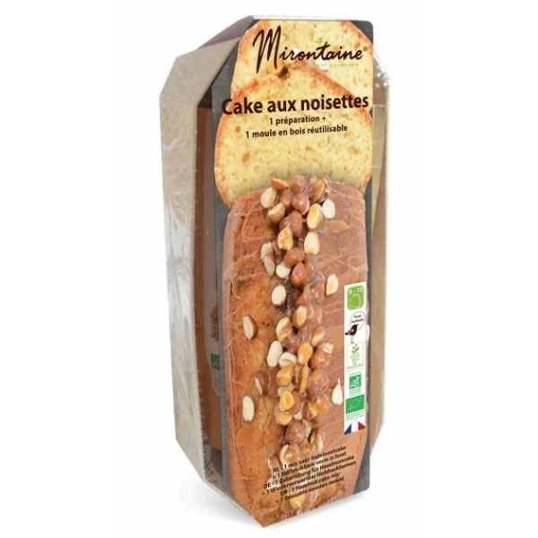 Préparation Bio Cake à La Noisette + Moule En Bois Mirontaine 1