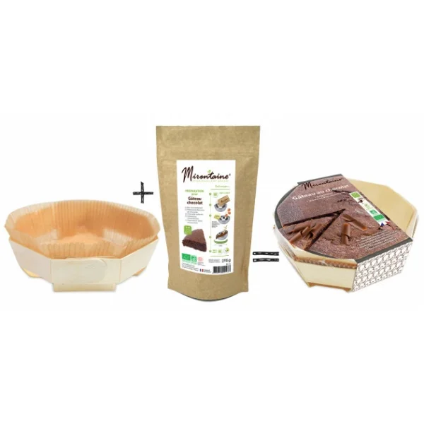 Préparation Bio Gâteau au Chocolat + Moule en Bois Mirontaine 5