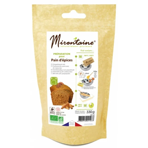 Préparation Pain D’Épice Bio 330 G Mirontaine 1