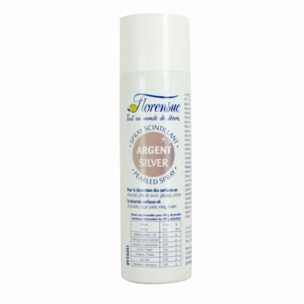 Spray Alimentaire Scintillant Argent 100 Ml Florensuc 1