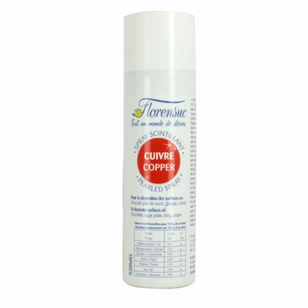Spray Alimentaire Scintillant Cuivre 100 Ml Florensuc 1