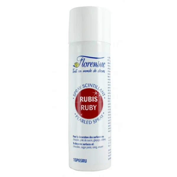 Spray Alimentaire Scintillant Rubis 250 Ml Florensuc 1