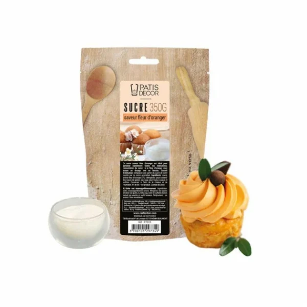 Sucre Aromatisé Fleur d’Oranger 350 g Patisdécor 1